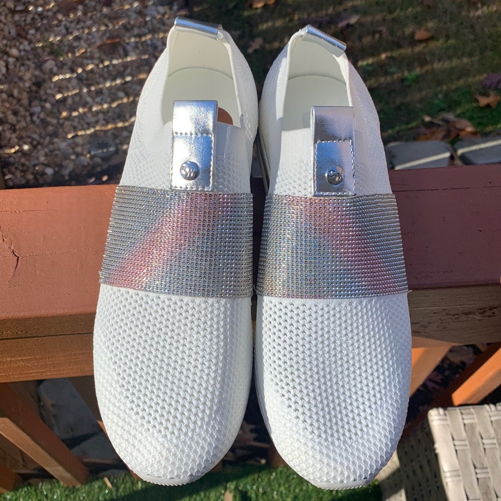 Nine West - Aia Slip On Sneakers Whiteknit – Womens